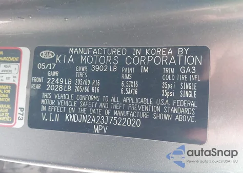 2018 Kia Soul из США, поврежденный, VIN KNDJN2A23J7522020